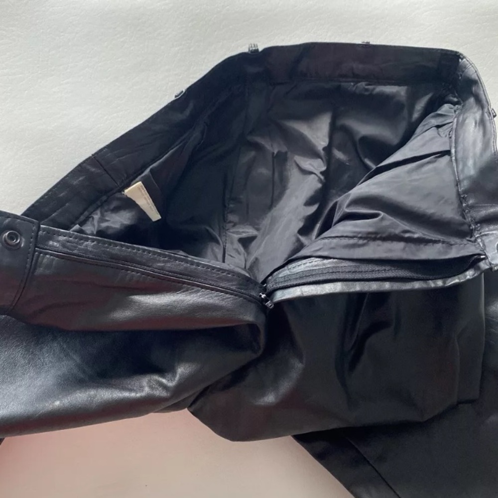 Vintage 80’s Women’s 11/12 Leather‎ Pleated Pants - Picture 12 of 16